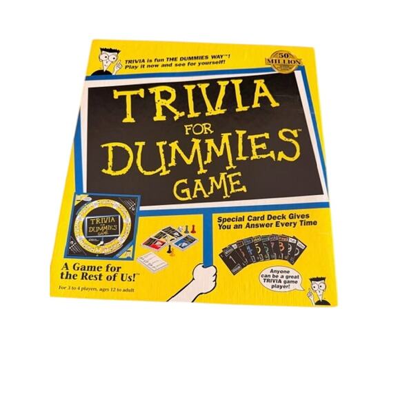 Trivia for Dummies Board Game Pressman Complete, 2001 Edition - Picture 1 of 4